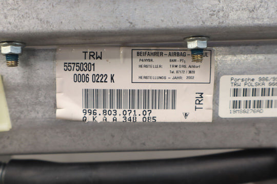 2003 Porsche 911 Boxster Right Passenger Dash Mounted Airbag