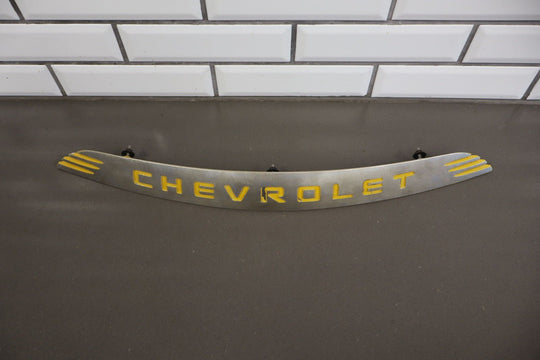 2004 - 2006 Chevy SSR OEM Satin Nose Trim Emblem W/Yellow Letters