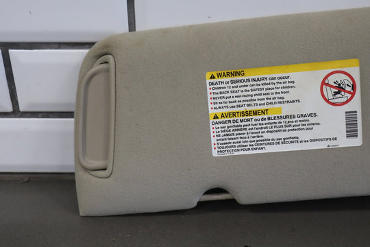 2004 Chevrolet Silverado 2500 Sun Visor Pair Left/Right Medium Gray 922
