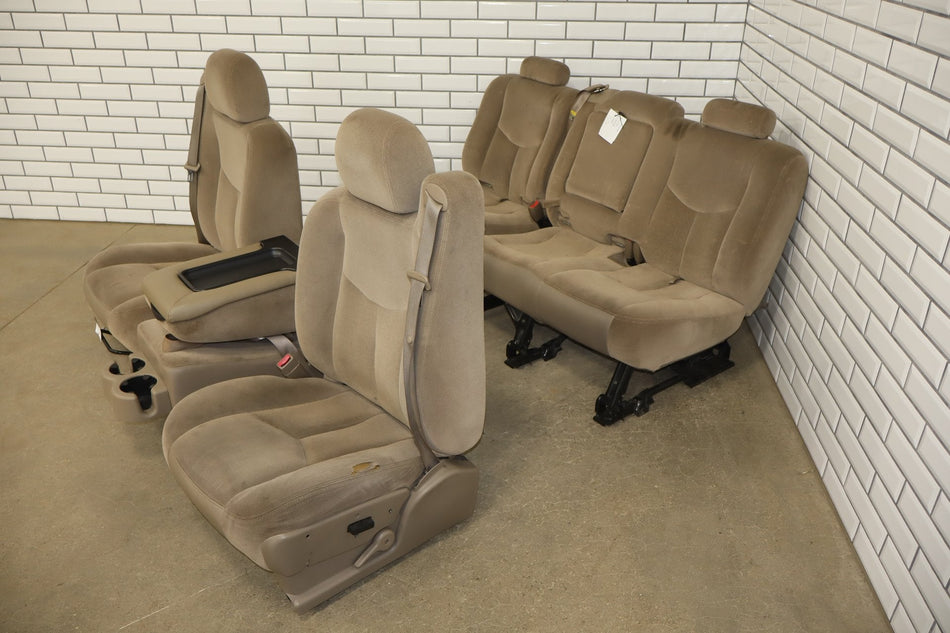 2004 GMC Sierra 2500 2500HD Cloth Seats Set Light Neutral 52