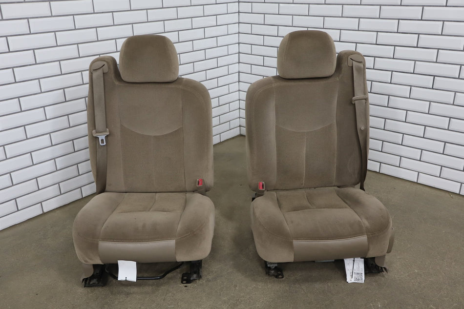 2004 GMC Sierra 2500 2500HD Cloth Seats Set Light Neutral 52