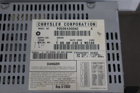 2004 Ram 1500 Radio OEM AM/FM/CD/Cassette Tested