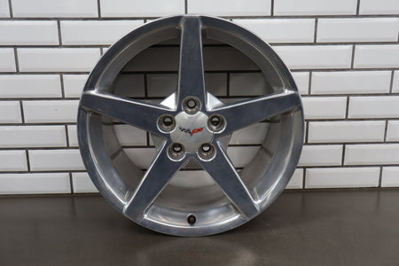 2005-2007 Chevrolet Corvette C6 Rear 19x10 OEM 5 Spoke Wheel | Polished