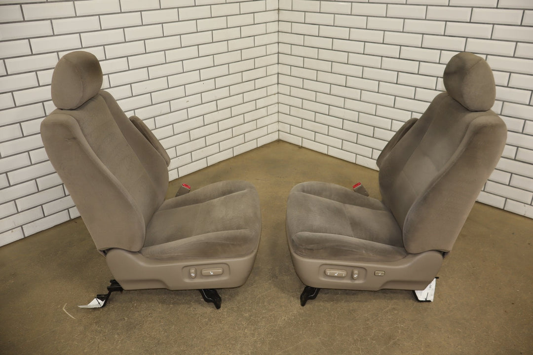 2005 - 2007 Toyota Sequoia Pair Cloth Front Seats OEM Taupe