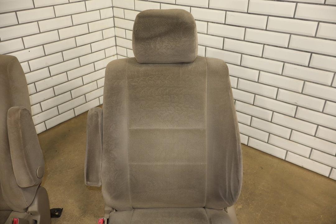 2005 - 2007 Toyota Sequoia Pair Cloth Front Seats OEM Taupe
