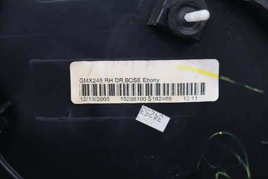 2005 - 2008 C6 Corvette Right Passenger Interior Door Trim Panel (Ebony 193)