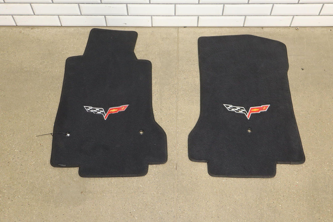 2005 - 2010 C6 Corvette Pair LH&RH Lloyd Black Cloth Floor Mats