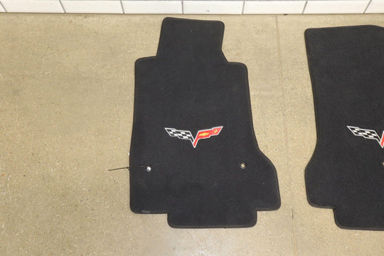2005 - 2010 C6 Corvette Pair LH&RH Lloyd Black Cloth Floor Mats