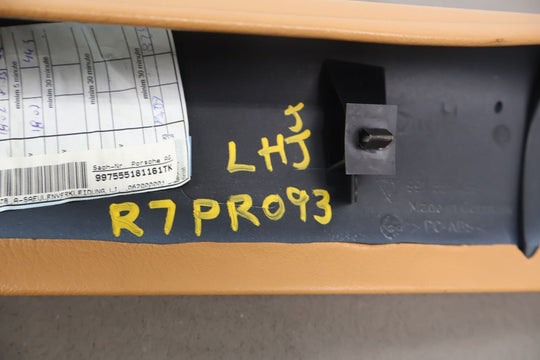 2005 - 2012 Porsche 911 997 Left Interior A - Pillar Trim Panel (Sand Beige)