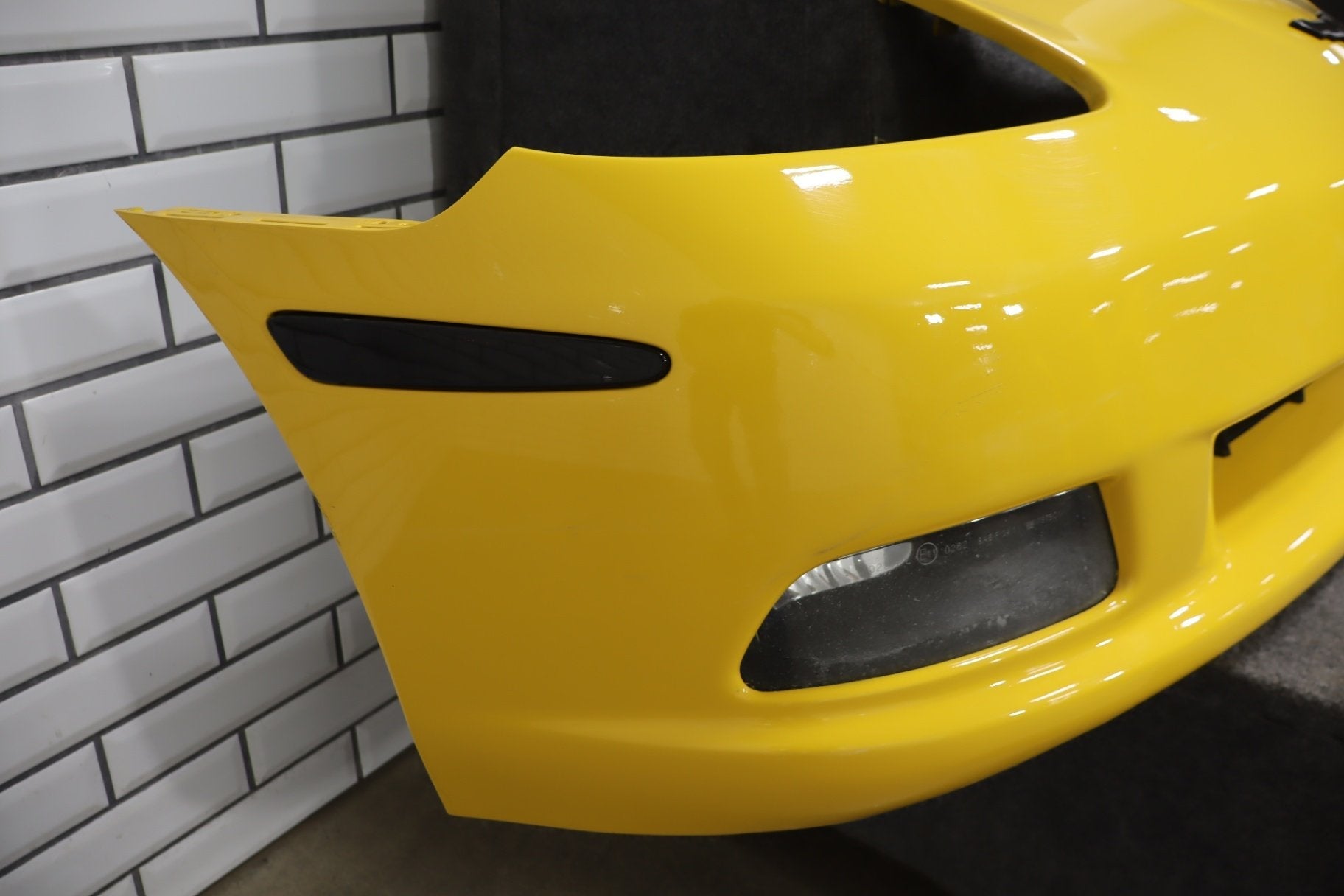 2005-2013 Chevrolet Corvette C6 Base Front Bumper Millennium Yellow 79-Damage