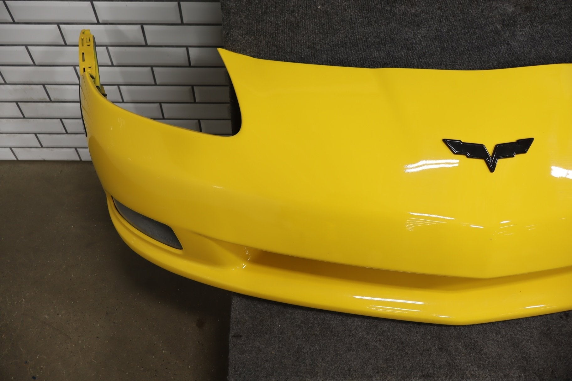 2005-2013 Chevrolet Corvette C6 Base Front Bumper Millennium Yellow 79-Damage