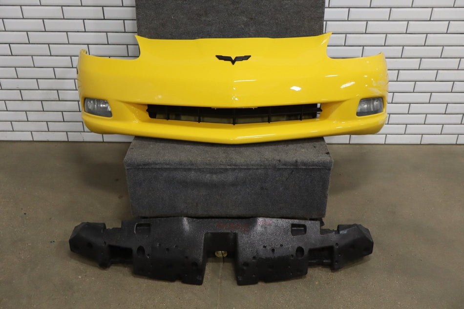 2005-2013 Chevrolet Corvette C6 Base Front Bumper Millennium Yellow 79-Damage