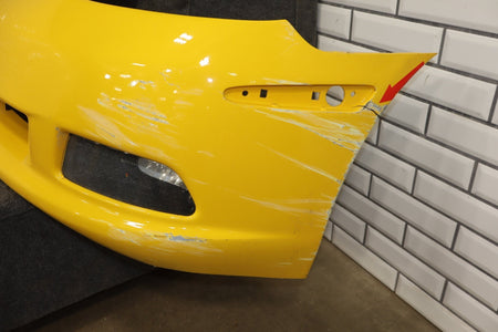 2005-2013 Chevrolet Corvette C6 Base Front Bumper Millennium Yellow 79-Damage