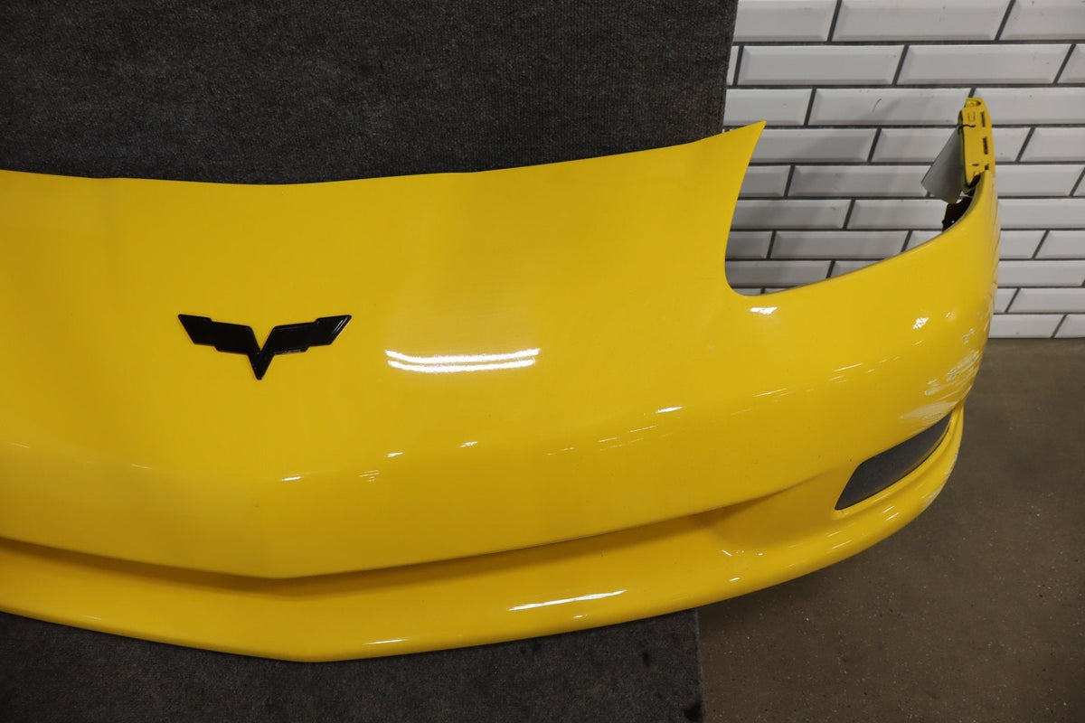 2005-2013 Chevrolet Corvette C6 Base Front Bumper Millennium Yellow 79-Damage