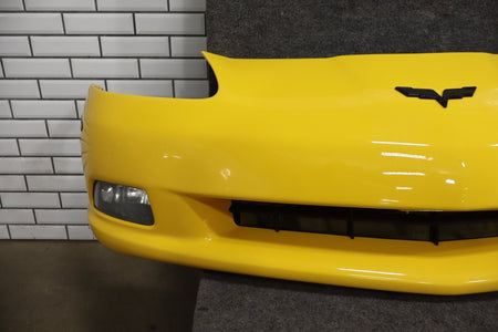 2005-2013 Chevrolet Corvette C6 Base Front Bumper Millennium Yellow 79-Damage