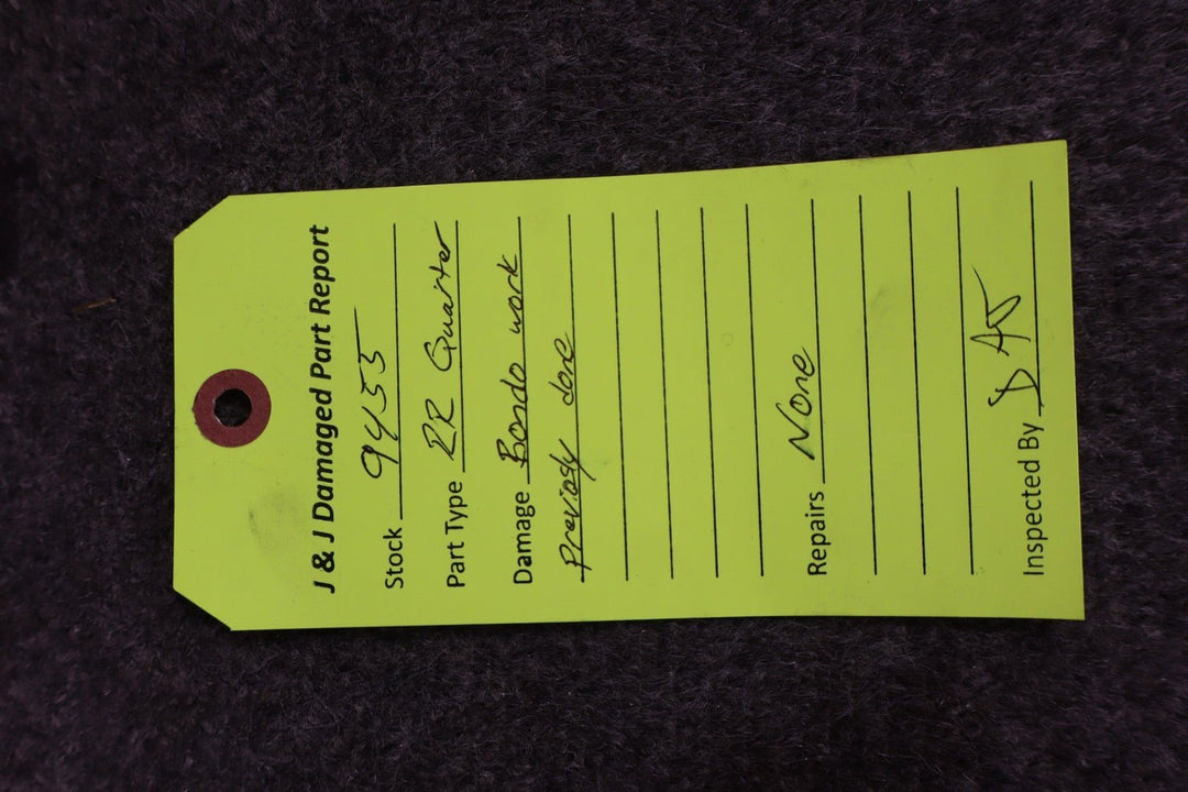 2005 - 2013 Chevrolet Corvette C6 Convertible Right Quarter Panel