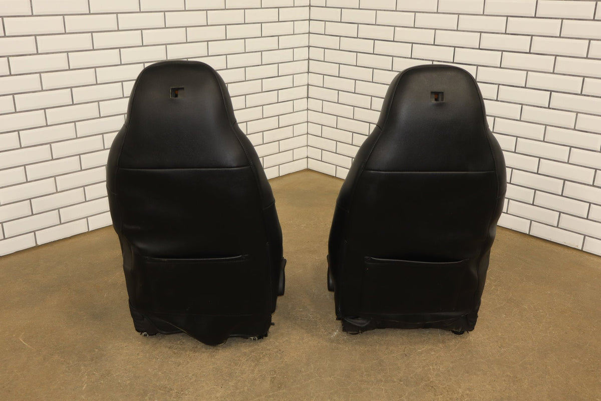 2005-2013 Chevrolet Corvette C6 Sport AQ9 Leather Seats Set Black 19