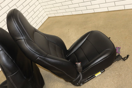 2005-2013 Chevrolet Corvette C6 Sport AQ9 Leather Seats Set Black 19