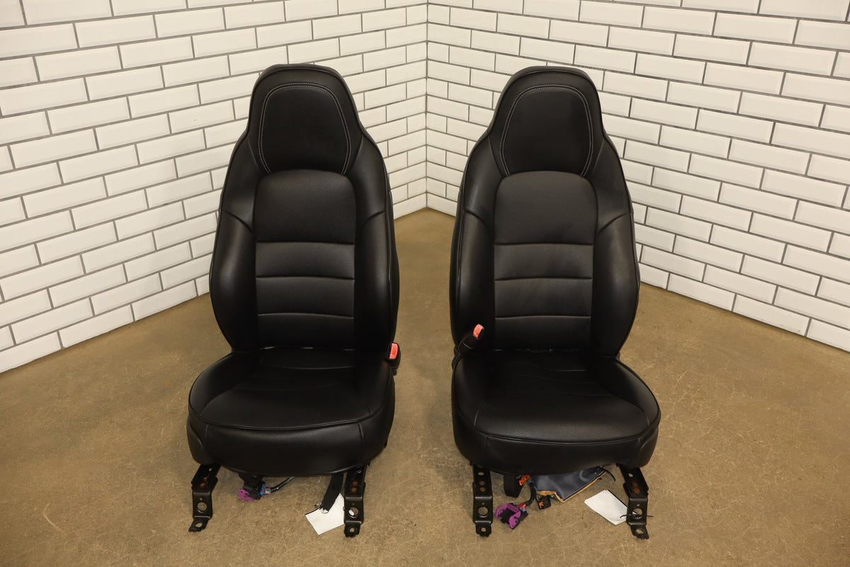 2005-2013 Chevrolet Corvette C6 Sport AQ9 Leather Seats Set Black 19