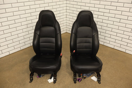 2005-2013 Chevrolet Corvette C6 Sport AQ9 Leather Seats Set Black 19