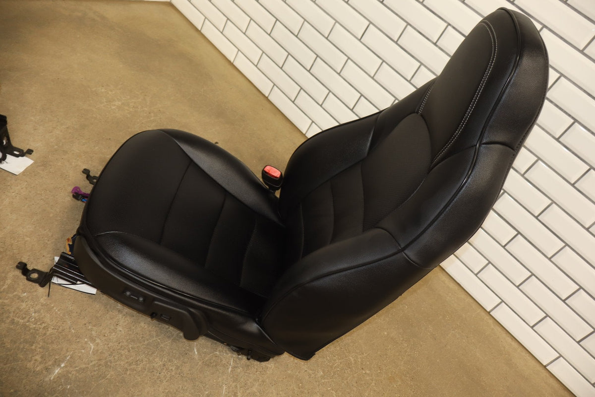 2005-2013 Chevrolet Corvette C6 Sport AQ9 Leather Seats Set Black 19