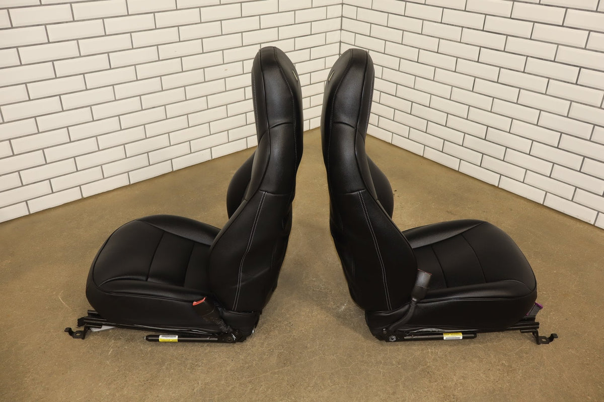2005-2013 Chevrolet Corvette C6 Sport AQ9 Leather Seats Set Black 19