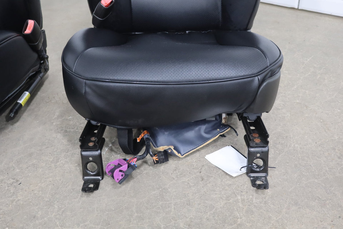 2005-2013 Chevrolet Corvette C6 Sport AQ9 Leather Seats Set Black 19
