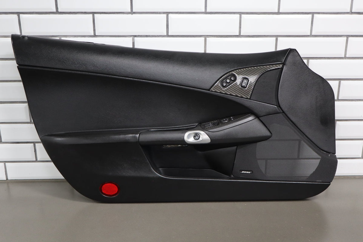 2005-2013 Chevrolet Corvette Left Driver Door Trim Panel Black 19