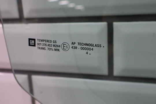 2005 - 2013 Chevy Corvette C6 Right Passenger Door Window Glass Only