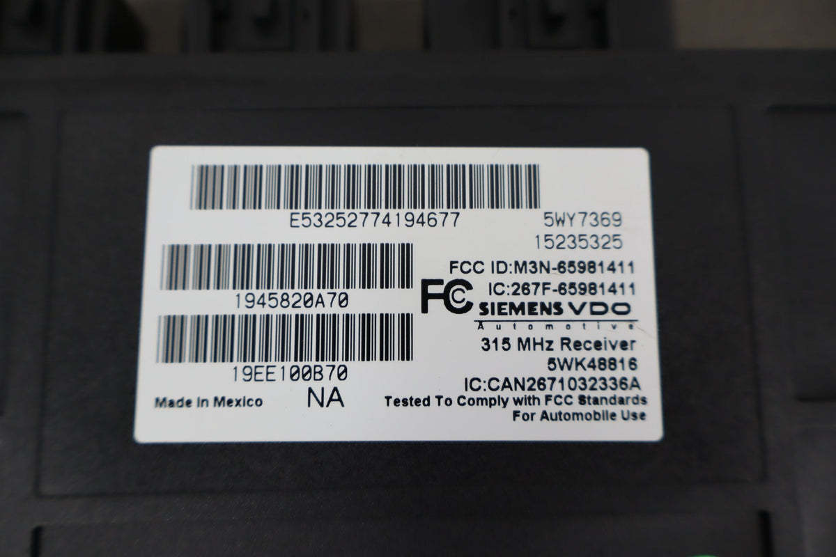 2005 Chevrolet Corvette C6 Keyless Entry Receiver Module