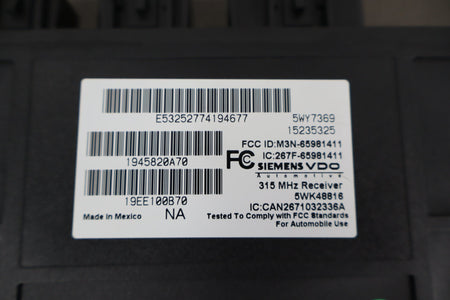 2005 Chevrolet Corvette C6 Keyless Entry Receiver Module
