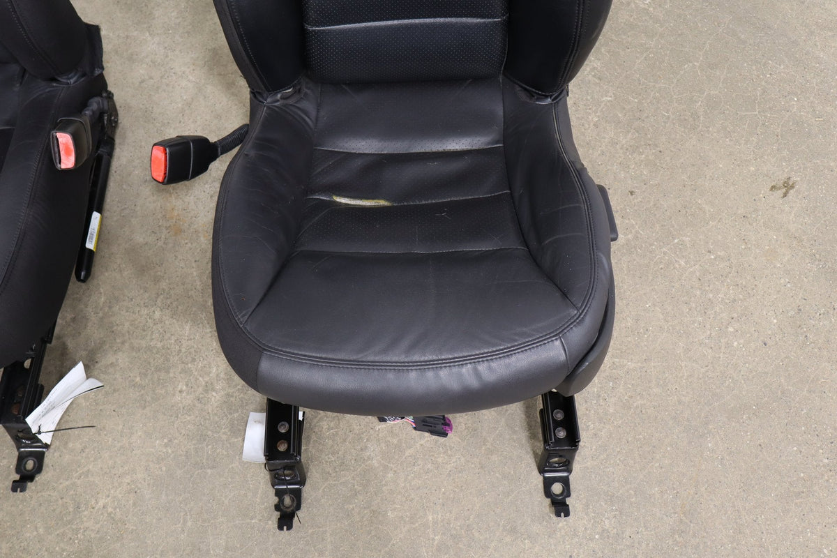 2005 Chevrolet Corvette C6 Leather Sport Seat Set Black 193