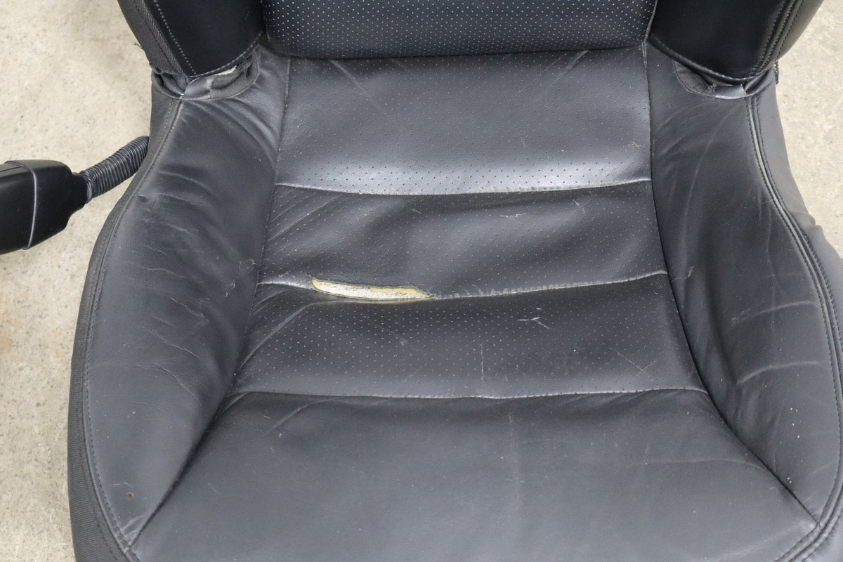 2005 Chevrolet Corvette C6 Leather Sport Seat Set Black 193
