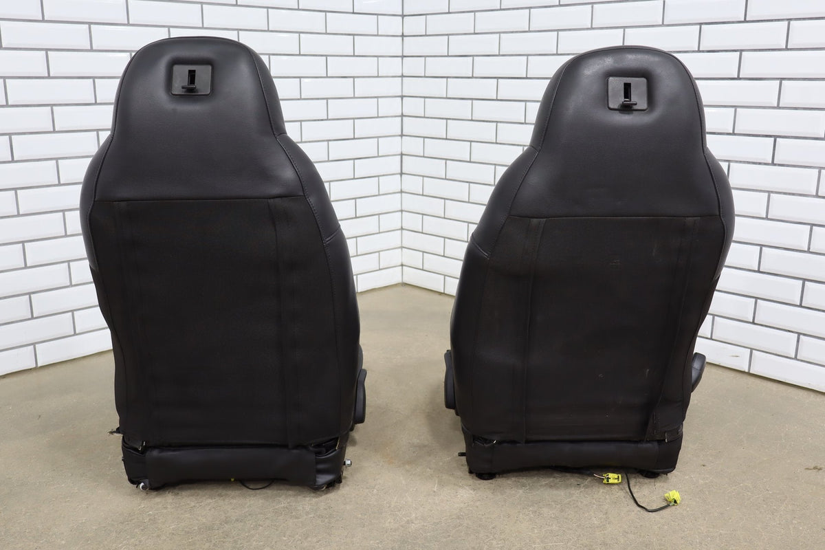 2005 Chevrolet Corvette C6 Leather Sport Seat Set Black 193