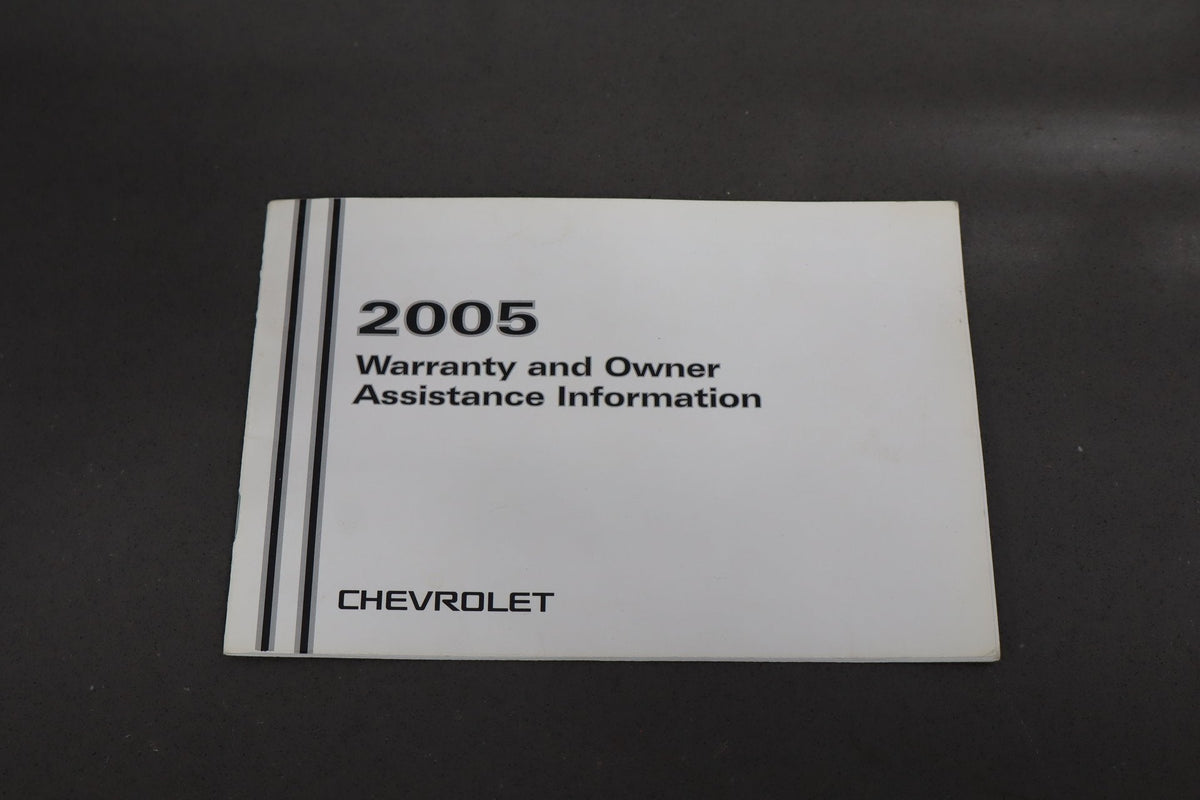 2005 Chevrolet Corvette Owners Manual OEM W/ Pouch
