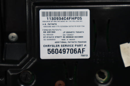 2005 Dodge Ram 2500 Roof Console 1AU40TL2AA