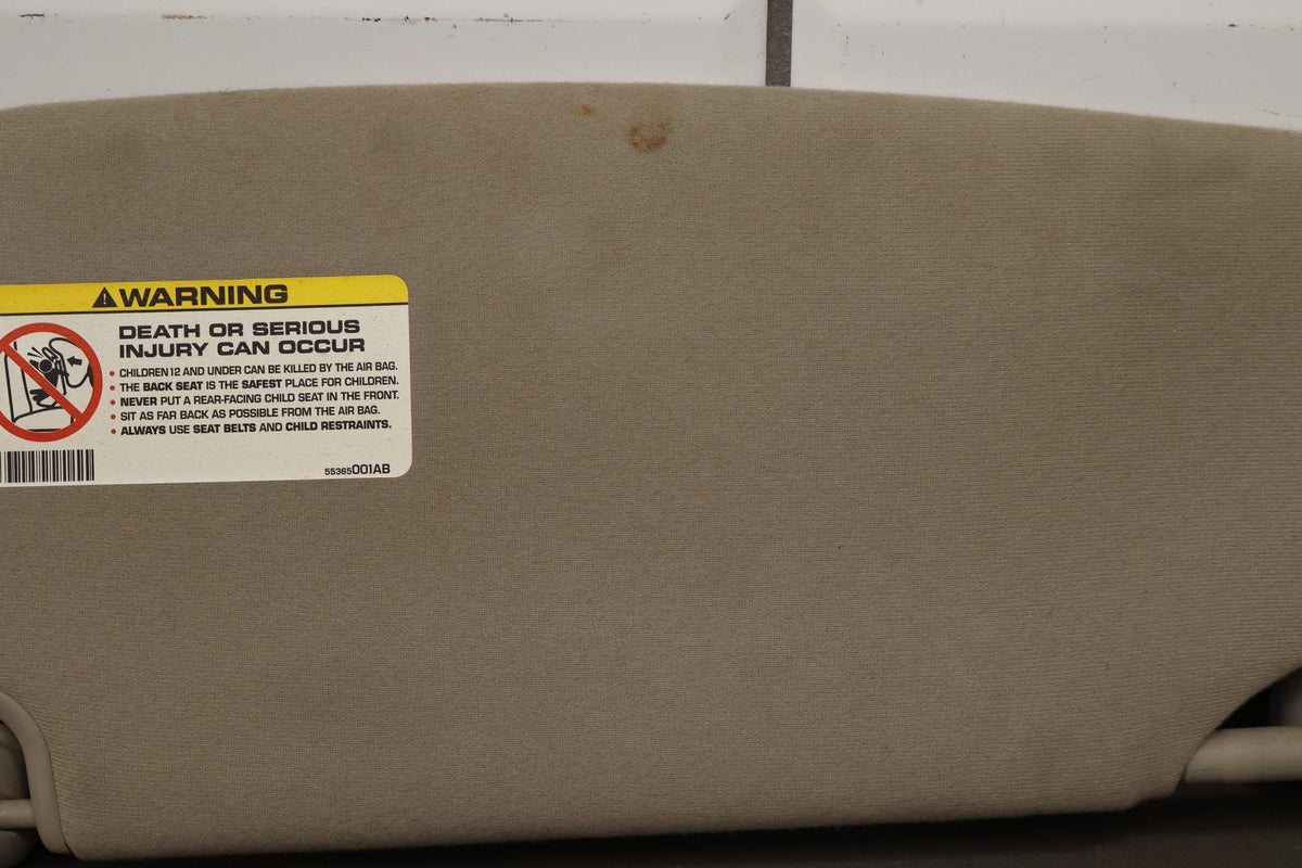 2005 Dodge Ram 2500 Sun Visor Pair Illuminated Dark Slate