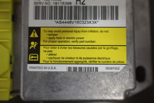 2006 - 2007 Hummer H2 Air Bag Control Module (Under LH Seat) OEM