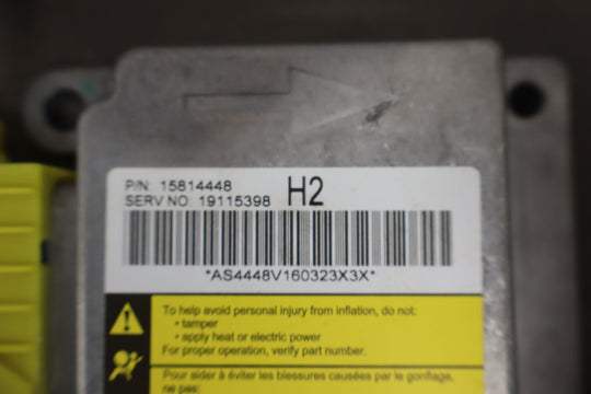 2006 - 2007 Hummer H2 Air Bag Control Module (Under LH Seat) OEM