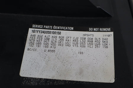 2006-2013 Chevrolet Corvette C6- Glove Box Black 19