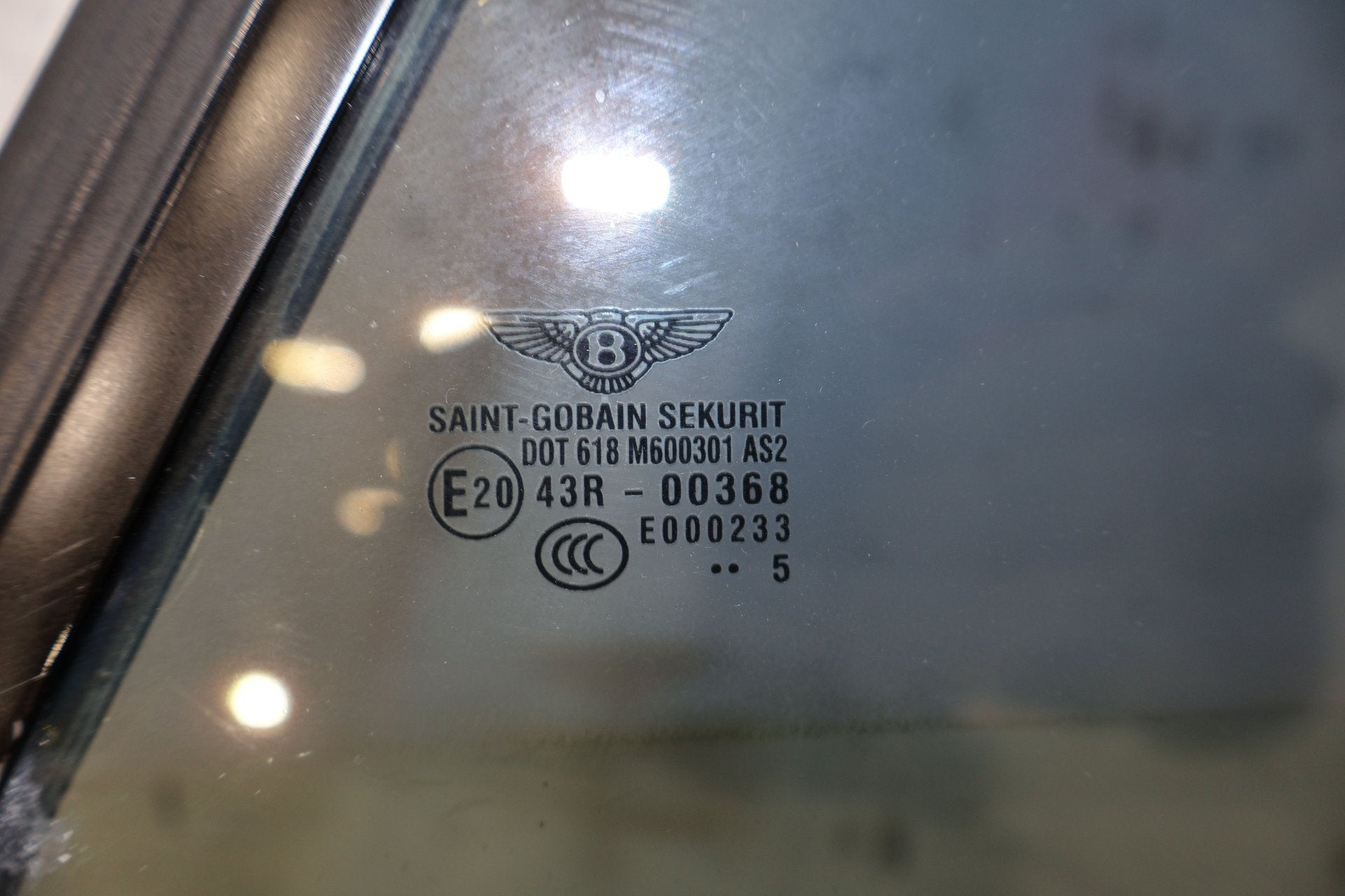 2006 Bentley Continental- Left Quarter Window