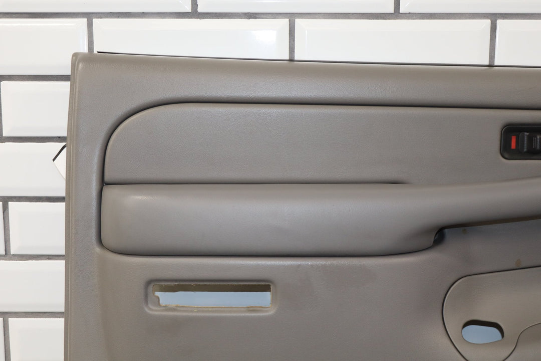 2006 Chevrolet Silverado 2500 Left Rear Door Trim Medium Gray 922
