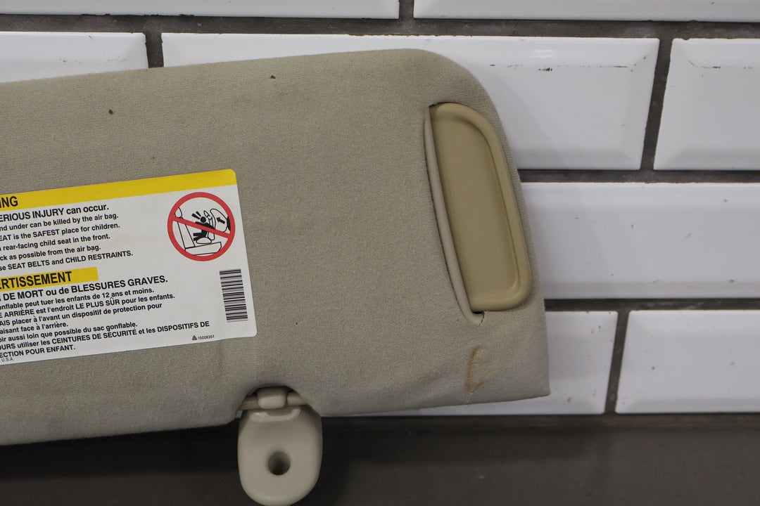 2006 Chevrolet Silverado 2500 Sun Visor Pair Left/Right Medium Gray 922