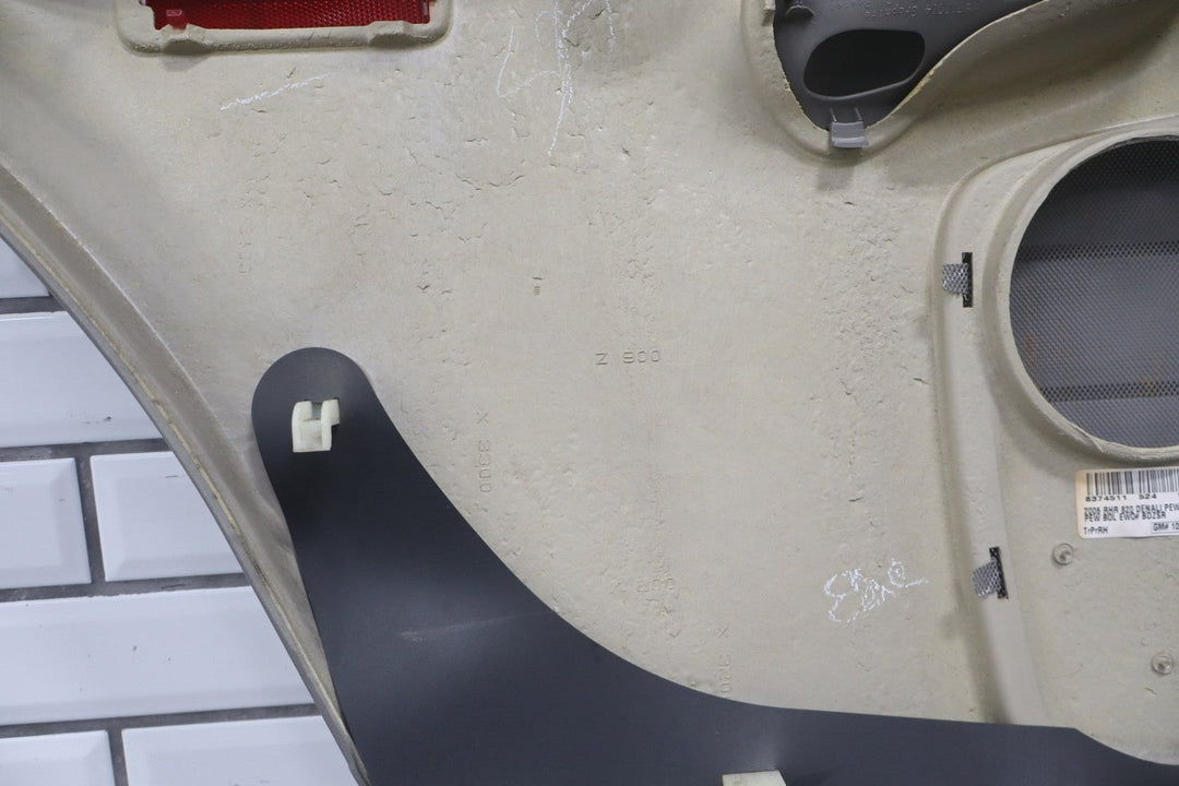 2006 GMC Yukon Denali Right Rear Door Trim Panel Stone Gray 922