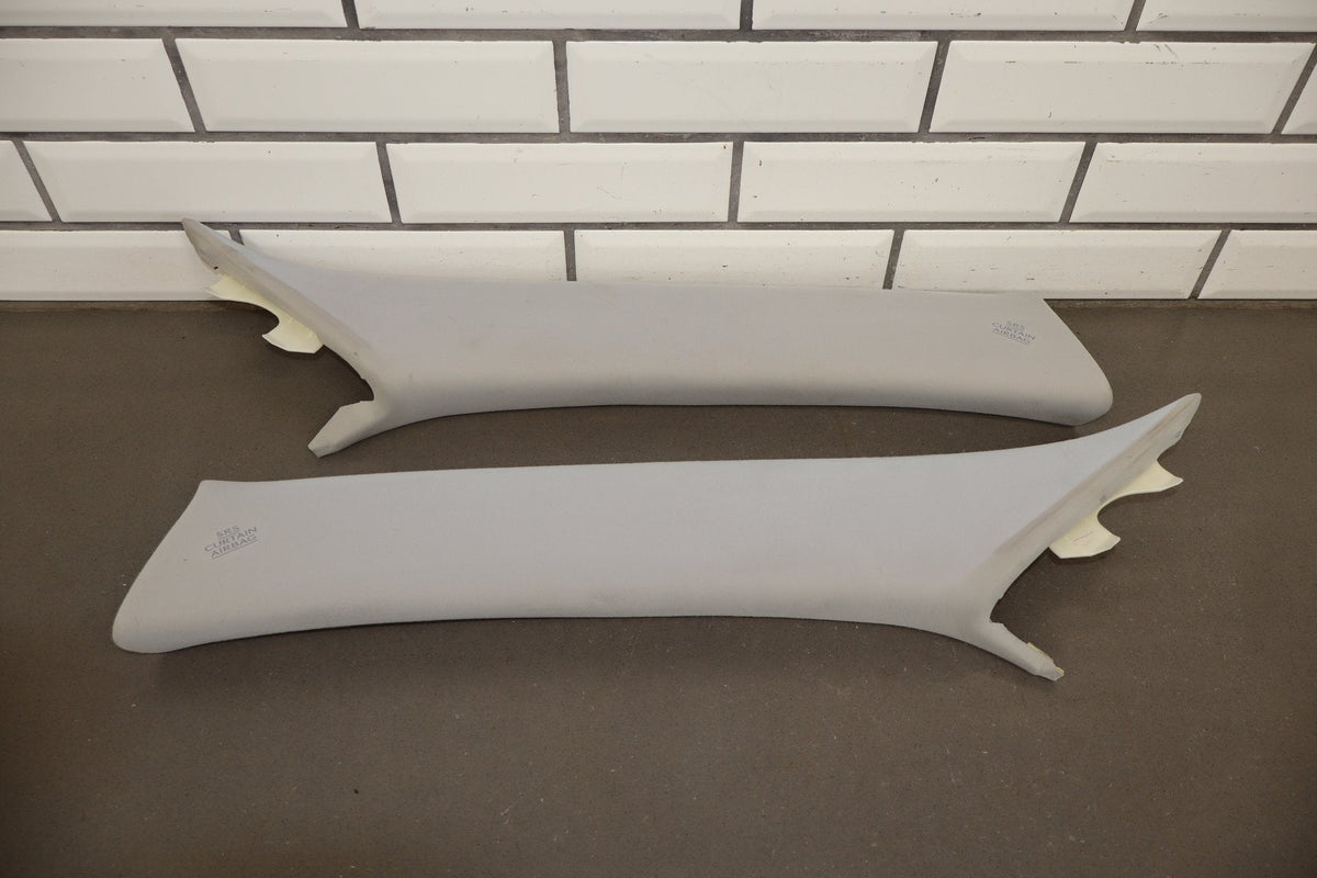 2007-09 Lexus LS460 Pair Front A Pillar Trim Lt. Grey