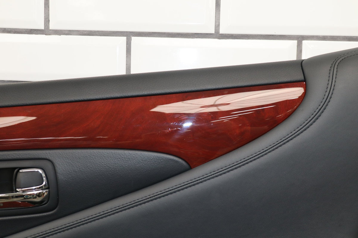 2007-09 Lexus LS460 SWB Right Rear Door Trim Panel Black 20