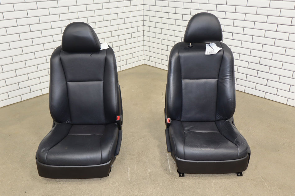 2007-12 Lexus LS460 SWB Front & Rear Heated Leather Seats Set Black 20