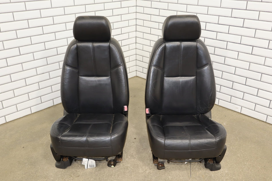 2007-2009 GMC Yukon Denali Front Seats Pair Power Heated Ebony