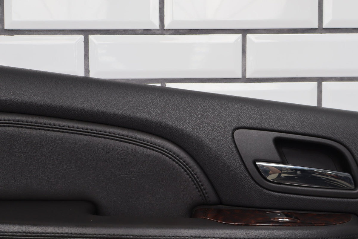 2007-2009 GMC Yukon LH Rear Door Panel Ebony 194 Leather