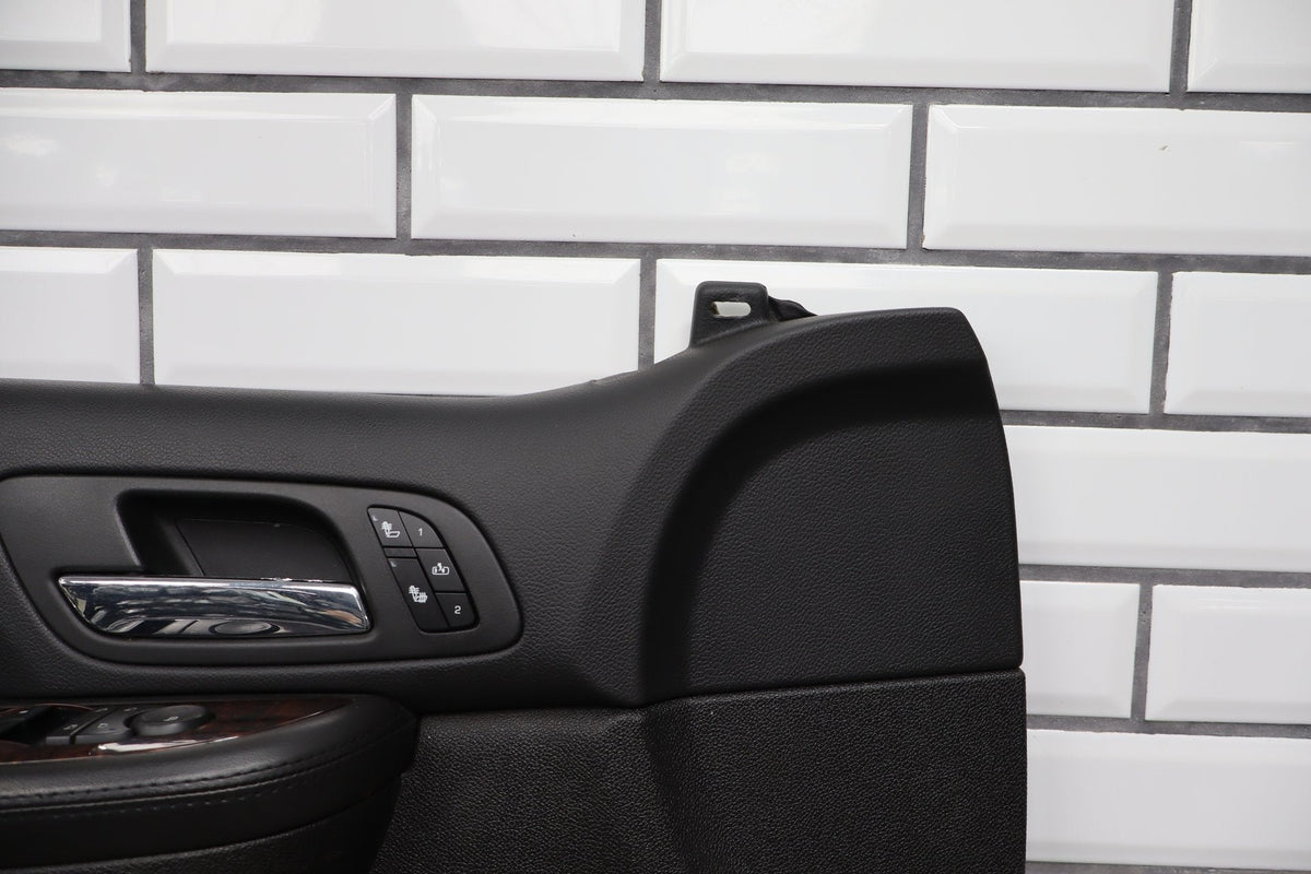 2007-2009 GMC Yukon Suburban Tahoe Driver Left Front Leather Door Panel Black